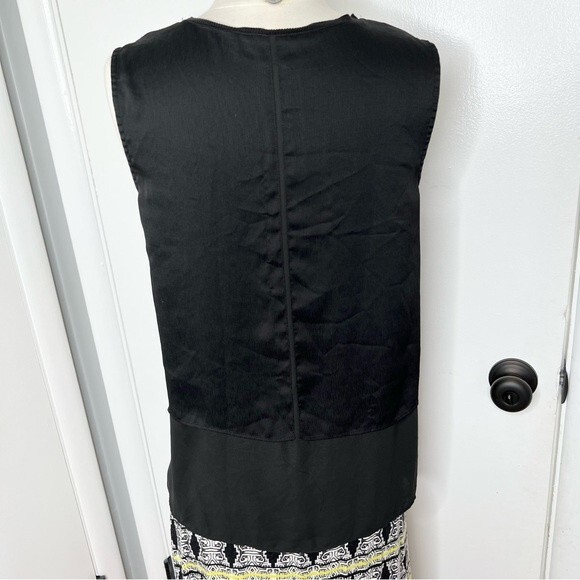 Metaphor Tank Mixed Media Black Layered Sleeveless Top - Picture 5 of 9